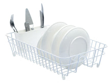 Load image into Gallery viewer, B&Z Large Dish Drainer, Rust Proof Plate Drying Rack, Over the Sink Dish Rack, On Counter with Removable Utensil Holder Cutlery Tray Kitchen Storage - (45.5 x 29.6 x 12.6cm)