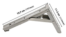 Load image into Gallery viewer, B&Z Heavy Duty Folding Shelf Brackets Stainless Steel Collapsible (Pair)