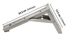 Load image into Gallery viewer, B&Z Heavy Duty Folding Shelf Brackets Stainless Steel Collapsible (Pair)