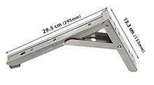 Load image into Gallery viewer, B&Z Heavy Duty Folding Shelf Brackets Stainless Steel Collapsible (Pair)