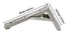Load image into Gallery viewer, B&Z Heavy Duty Folding Shelf Brackets Stainless Steel Collapsible (Pair)