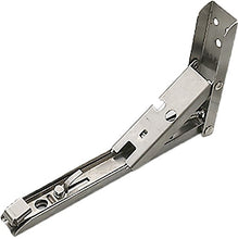 Load image into Gallery viewer, B&Z Heavy Duty Folding Shelf Brackets Stainless Steel Collapsible (Pair)