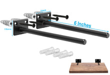 Load image into Gallery viewer, B&Z Heavy Duty Long Concealed Invisible Hidden Floating Shelf Support Industrial Brackets Best for Drywall & Brickwall Blind Scaffold Board Shelve - 3 Sizes & 3 Packs