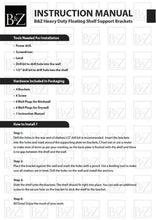 Load image into Gallery viewer, B&Z Heavy Duty Long Concealed Invisible Hidden Floating Shelf Support Industrial Brackets Best for Drywall & Brickwall Blind Scaffold Board Shelve - 3 Sizes & 3 Packs