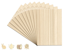 Load image into Gallery viewer, B&Z Paulownia Wood Sheets | Smooth, Easy to Cut, Nice Grain Pattern | Perfect for DIY, Pyrography, Painting, Laser Cutting, Modelling, Home Decor & Any Creative Projects