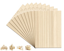 Load image into Gallery viewer, B&Z Paulownia Wood Sheets | Smooth, Easy to Cut, Nice Grain Pattern | Perfect for DIY, Pyrography, Painting, Laser Cutting, Modelling, Home Decor & Any Creative Projects