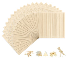 Load image into Gallery viewer, B&Z Paulownia Wood Sheets | Smooth, Easy to Cut, Nice Grain Pattern | Perfect for DIY, Pyrography, Painting, Laser Cutting, Modelling, Home Decor & Any Creative Projects