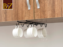 Load image into Gallery viewer, B&Z Shelf Mug Holder, Cabinet Cup Rack, Spider Mug Holder - Chrome Plated Metal | Heavy Duty, Spacious & Multi Functional | 2 Sizes, 2 Colors