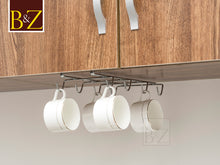 Load image into Gallery viewer, B&Z Shelf Mug Holder, Cabinet Cup Rack, Spider Mug Holder - Chrome Plated Metal | Heavy Duty, Spacious & Multi Functional | 2 Sizes, 2 Colors