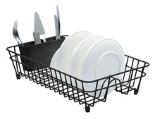 Load image into Gallery viewer, B&Z Large Dish Drainer, Rust Proof Plate Drying Rack, Over the Sink Dish Rack, On Counter with Removable Utensil Holder Cutlery Tray Kitchen Storage - (45.5 x 29.6 x 12.6cm)