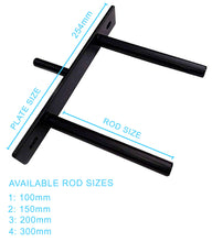 Load image into Gallery viewer, B&Z Customizable Floating Plate Shelf Support Brackets Extremly Heavy Duty Invisible Oak Mantel Timber Scaffold Board Reclaimed Railway Sleeper Wood Shelf