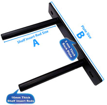 Load image into Gallery viewer, B&Z Custom Made Plate Shelf Brackets | Heavy Duty Floating Concealed Mantel Oak Shelf Support Wall Mount Scaffold Board Flying Shelve For Dry & Brick Wall - 5 Sizes