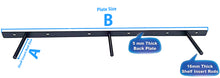 Load image into Gallery viewer, B&Z Custom Made Plate Shelf Brackets | Heavy Duty Floating Concealed Mantel Oak Shelf Support Wall Mount Scaffold Board Flying Shelve For Dry & Brick Wall - 5 Sizes