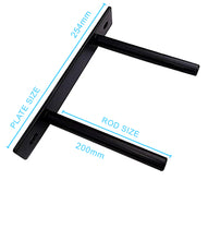 Load image into Gallery viewer, B&Z Heavy Duty Floating Shelf Brackets Long Easy to Fit Concealed Invisible Hidden Plate Bracket | Oak Mantel Timber Scaffold Board Wood Shelf - 5 Sizes & 3 Packs