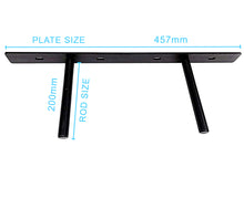 Load image into Gallery viewer, B&Z Heavy Duty Floating Shelf Brackets Long Easy to Fit Concealed Invisible Hidden Plate Bracket | Oak Mantel Timber Scaffold Board Wood Shelf - 5 Sizes & 3 Packs