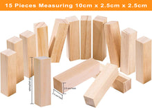 Load image into Gallery viewer, B&Z Pine Wood Carving Blocks Kit-15 & 16 Pcs - Premium Quality Smooth Unfinished Wood Block Whittling Block for Wood Carving Hobby Kit for Adults and Kids