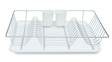 Load image into Gallery viewer, B&Z Extra Wide Kitchen Dish Drainer Rack, Over the Sink Draining Board, On Counter Plate Rack, Dish Drying Rack, Plate Organizer + Removable Cutlery Box & Drip Tray | 3 Colors