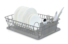 Load image into Gallery viewer, B&Z Large Dish Drainer, Rust Proof Plate Drying Rack, Over the Sink Dish Rack, On Counter with Removable Utensil Holder Cutlery Tray Kitchen Storage - (45.5 x 29.6 x 12.6cm)