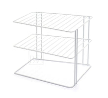 Load image into Gallery viewer, B&Z Cabnet Storage Shelf rack - 3 Tier Cabnet Dish Rack - Corner Dish Organizer - Work Top Kitchen Plate Organizer | Heavy Duty, Multipurpose, Spacious & Rust Free - (25 x 25 x 19.5cm)