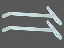 Load image into Gallery viewer, B&Z | 2Pcs Universal Radiator Shelf Brackets Energy Saving - White |  Radiator Cover Supports Drill Free Solution for Your Central Heating Radiator Shelf Bracket