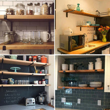 Load image into Gallery viewer, B&Z - 2x Heavy Duty Metal Shelf Brackets - Rustic T Brackets for Wood Wall Shelf