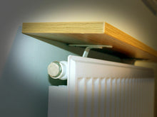 Load image into Gallery viewer, B&Z | 2X Energy Saving Universal Radiator Shelf Brackets - White Radiator Cover Supports | Drill Free Solution for Your Central Heating Radiator Shelves