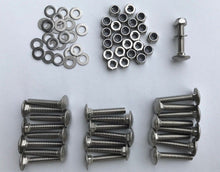 Load image into Gallery viewer, B&Z Hardwood Bench Slat Fixing Kit : 24 Stainless Steel with Nyloc Nuts Bolts Washer