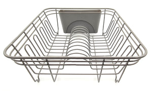 Dish Drainer, Rust Proof Dish Drying Rack, Plate Organizer + Matching Cutlery Box & Optional Dripping Tray