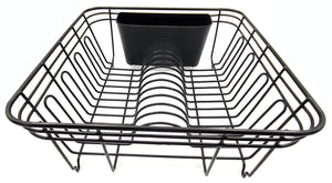 Dish Drainer, Rust Proof Dish Drying Rack, Plate Organizer + Matching Cutlery Box & Optional Dripping Tray