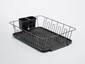 B&Z Large Dish Drainer Rack With Cutlery Box & Drip Tray Plate
