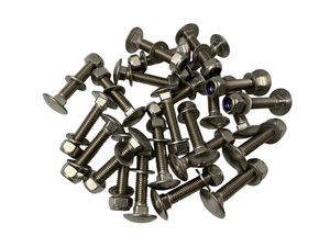 B&Z Hardwood Bench Slat Fixing Kit : 24 Stainless Steel with Nyloc Nuts Bolts Washer