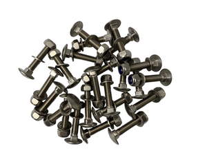 B&Z Hardwood Bench Slat Fixing Kit : 24 Stainless Steel with Nyloc Nuts Bolts Washer