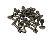 Load image into Gallery viewer, B&amp;Z Hardwood Bench Slat Fixing Kit : 24 Stainless Steel with Nyloc Nuts Bolts Washer
