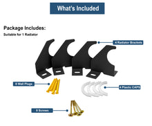 Load image into Gallery viewer, Universal Vertical Radiator Wall Mount Bracket | Designer Single Arm Support | Central Heating Radiator Fixing Kit | 5 Colors &amp; Sizes
