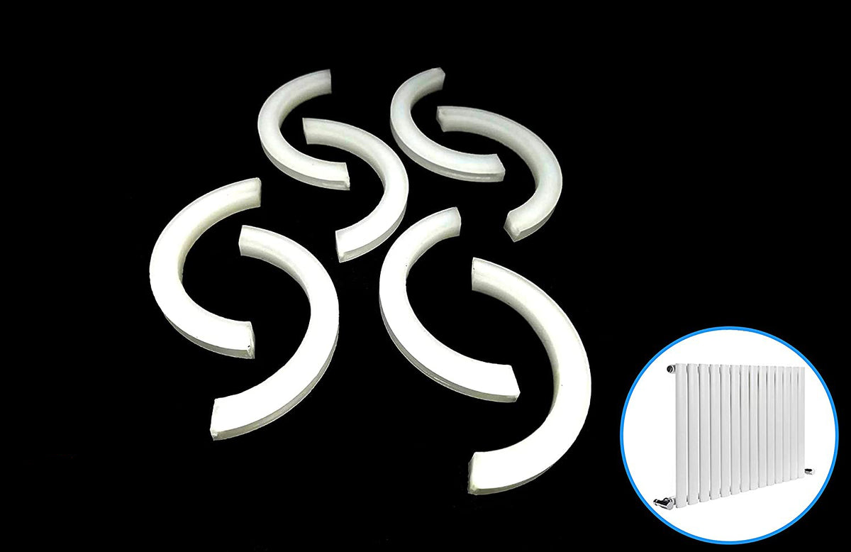 B&Z Heatproof Plastic CAPS Radiator Brackets Inserts Heat Guard Heat P ...