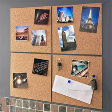 Load image into Gallery viewer, B&amp;Z Cork board Square Self Adhesive Sticky Cork, Tiles Mini Wall Bulletin Boards Message Notice Board Wooden Push Pin Board | 2 THICKNESS - 2 SIZES - 5 PACKS
