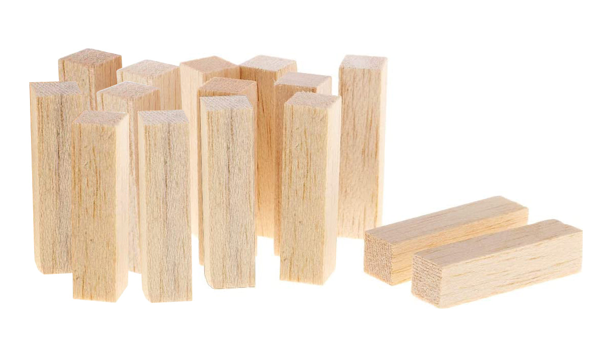  4 Inch Wood for Carving, 4 PCS Unfinished Wood Craft Cubes,  Rectangular Wooden Blocks for DIY Carving, Large Unfinished Whittling Wood  Blank Blocks for Kids or Adults (4×2×2Inch）