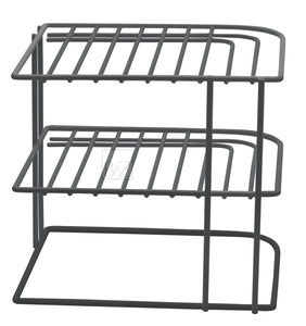 B&Z Cabnet Storage Shelf rack - 3 Tier Cabnet Dish Rack - Corner Dish Organizer - Work Top Kitchen Plate Organizer | Heavy Duty, Multipurpose, Spacious & Rust Free - (22.5 x 22.5 x 20cm)