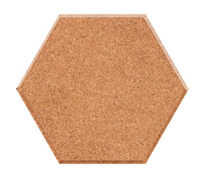 B&Z Self Adhesive Sticky Cork board Hexagon Tiles Mini Wall Bulletin Boards Pin Message Notice Board Wooden Push Pin Board | 2 THICKNESS - 2 SIZES - 5 PACKS