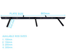 Load image into Gallery viewer, B&amp;Z Customizable Floating Plate Shelf Support Brackets Extremly Heavy Duty Invisible Oak Mantel Timber Scaffold Board Reclaimed Railway Sleeper Wood Shelf
