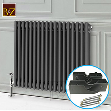 Load image into Gallery viewer, B &amp; Z Traditional Column Radiator Brackets (ANTHRACITE) - 4 Pcs
