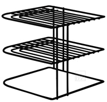 Load image into Gallery viewer, B&amp;Z Cabnet Storage Shelf rack - 3 Tier Cabnet Dish Rack - Corner Dish Organizer - Work Top Kitchen Plate Organizer | Heavy Duty, Multipurpose, Spacious &amp; Rust Free - (22.5 x 22.5 x 20cm)
