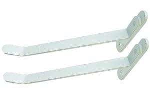 B&Z | 2X Energy Saving Universal Radiator Shelf Brackets - White Radiator Cover Supports | Drill Free Solution for Your Central Heating Radiator Shelves