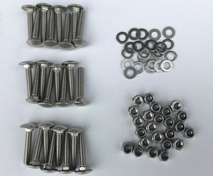 B&Z Hardwood Bench Slat Fixing Kit : 24 Stainless Steel Nuts Bolts Washers